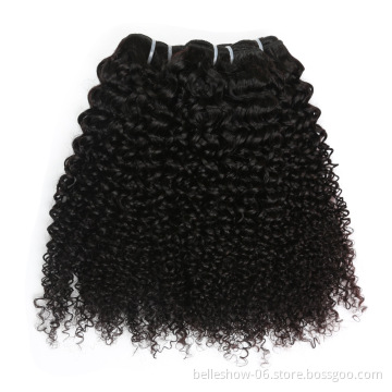 Curly Human Weaves 100% Natural Human Hair Bundles Remy HairAfro Kinky Curly itip Hair Extension For Black Women